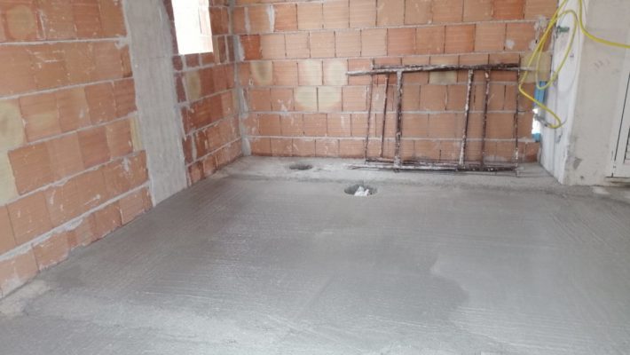 New floor concrete