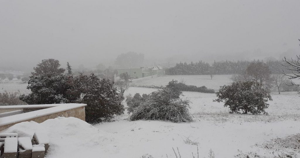 Snowstorm in Puglia