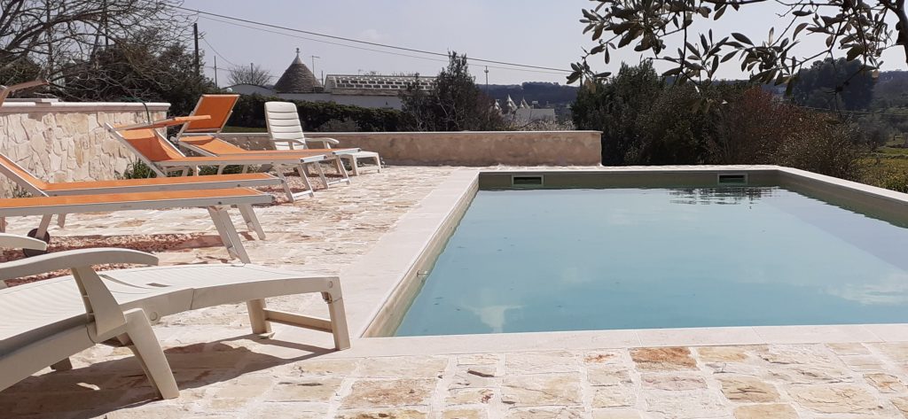 Swimming pool at Trullo Genista