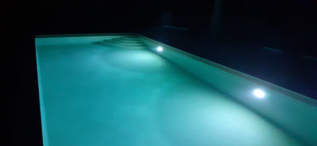 Genista pool at night